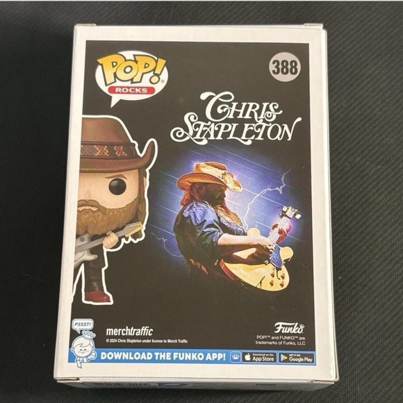 Funko Pop! Rocks Chris Stapleton Figure with Hat and Guitar #388 - Picture 2 of 2